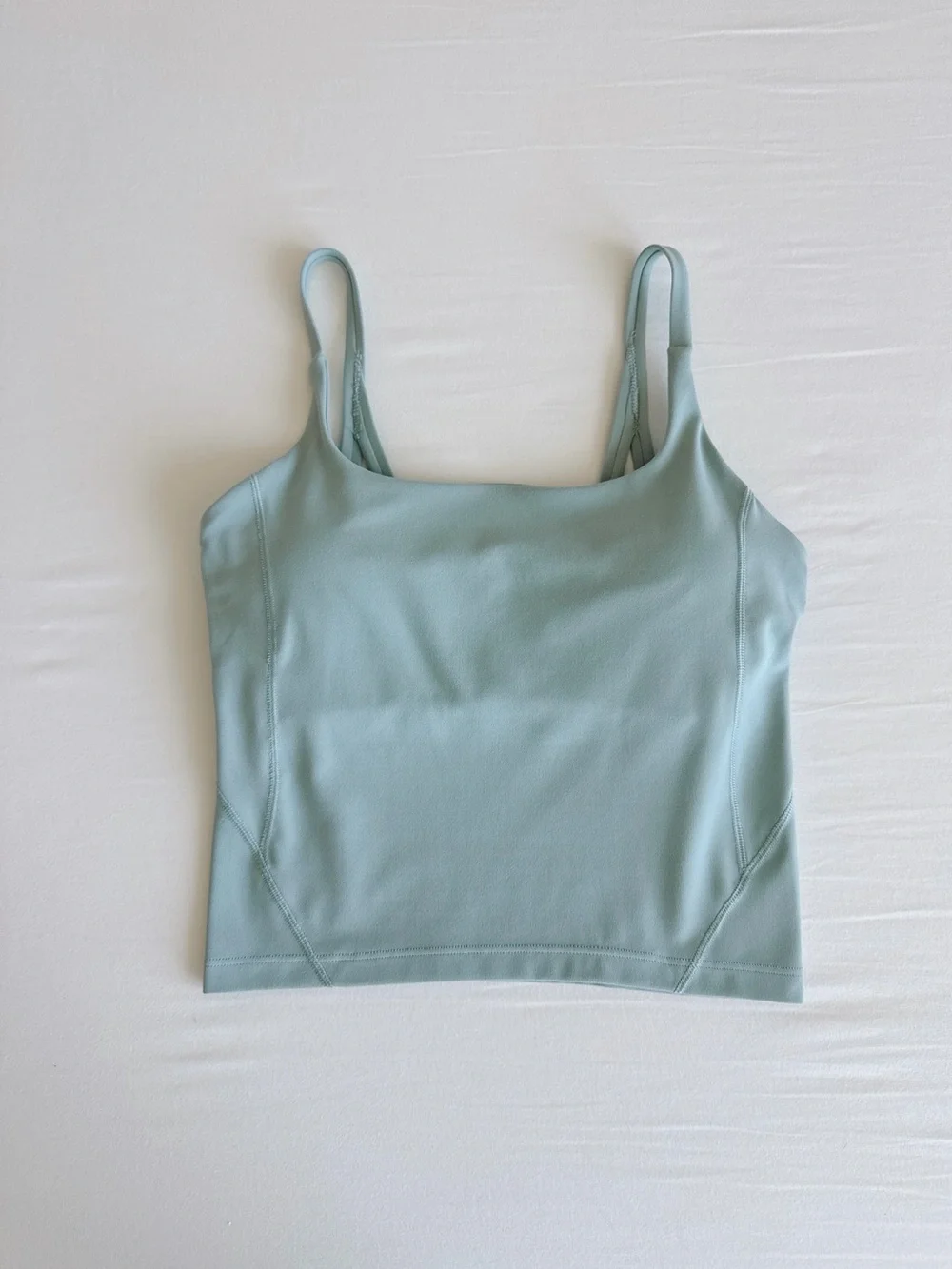 lululemon Strappy Nulu Shelf Tank Silver Blue SVBL Size 2
